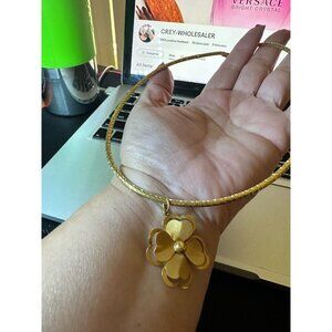 Necklace Women Gold 18k   Pendant Four Leaf Clover Chain Italy 750 - 20 gr